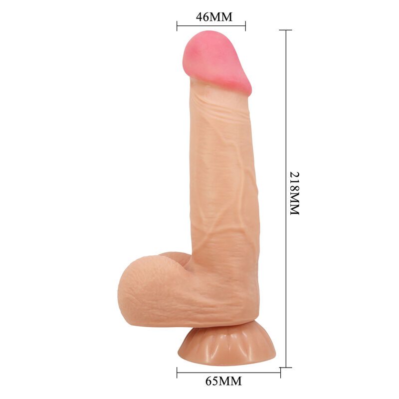 DILDO REALISTICO CON VENTOSA SCORREVOLE 21,8 CM
