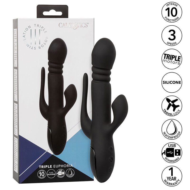 VIBRATORE A TRIPLA AZIONE - NERO