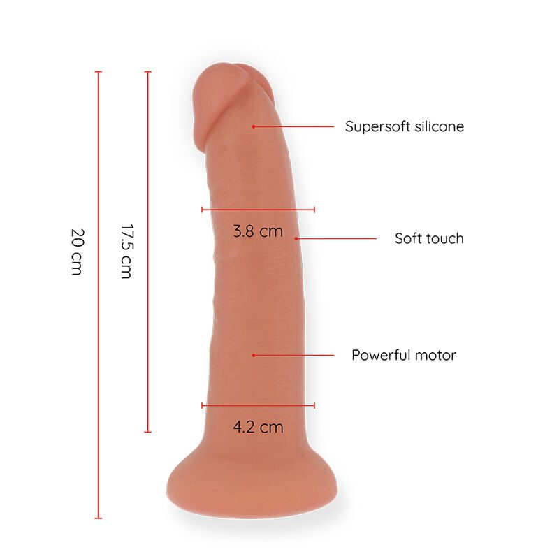 ONINDER - DILDO VIBRATORE MEDIO BOGOTÁ 9 VELOCITÀ NATURALE 22 CM -O- 4.5 CM - APP GRATUITA
