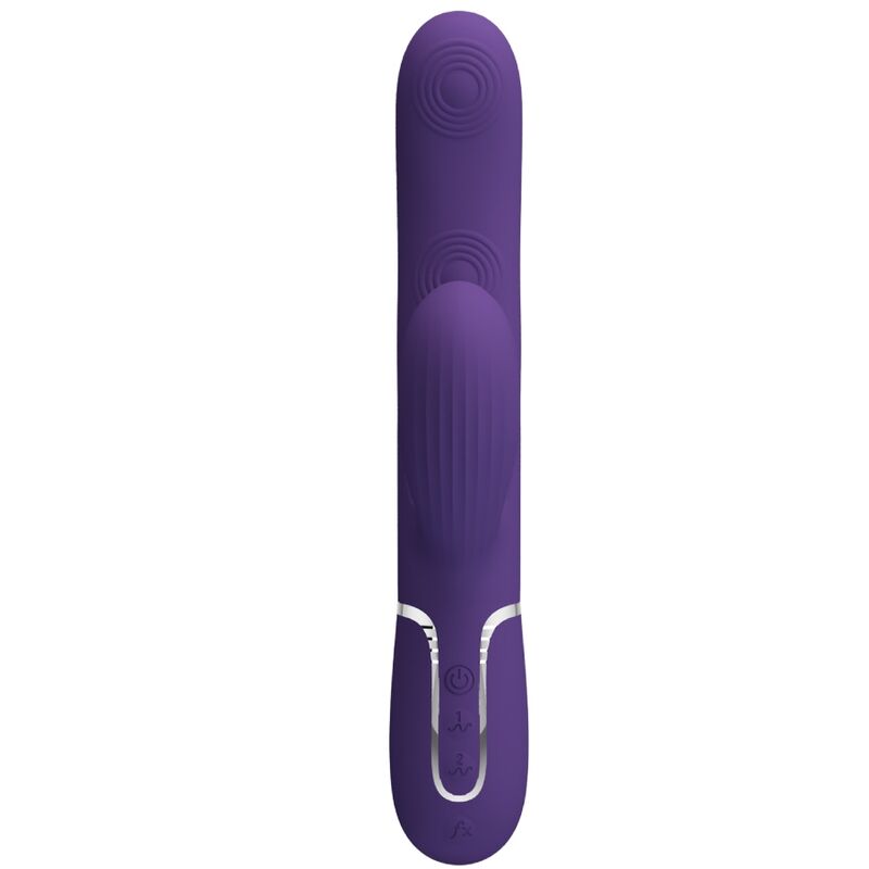 PRETTY LOVE - VIBRATORE PERLITA G-SPOT 3 IN 1 MULTIFUNZIONE VIOLA