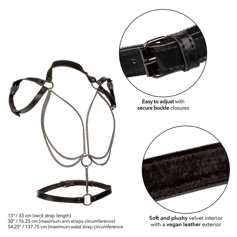 CALEXOTICS - EUPHORIA MULTICHAIN HALTER HARNESS PREMIUM TAGLIA PIÙ GRANDE