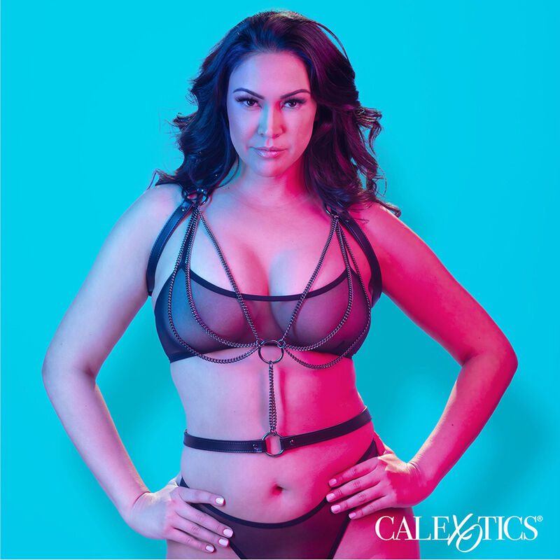 CALEXOTICS - EUPHORIA MULTICHAIN HALTER HARNESS PREMIUM TAGLIA PIÙ GRANDE
