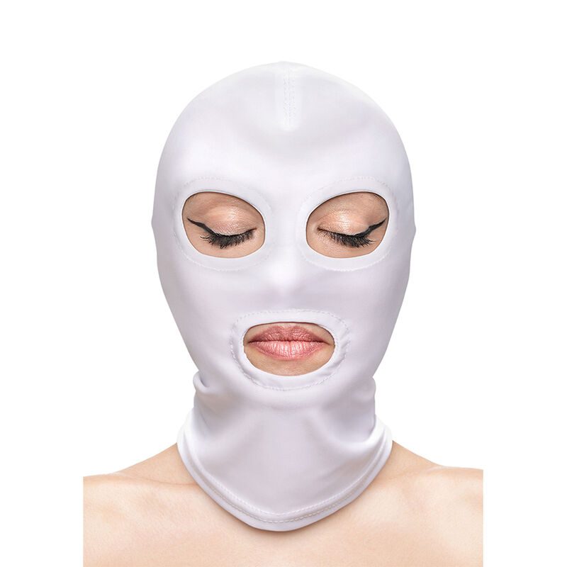 NS NOVELTIES - FETISH  FASHION OCCHI E BOCCA CAPPUCCIO NYLON BIANCO