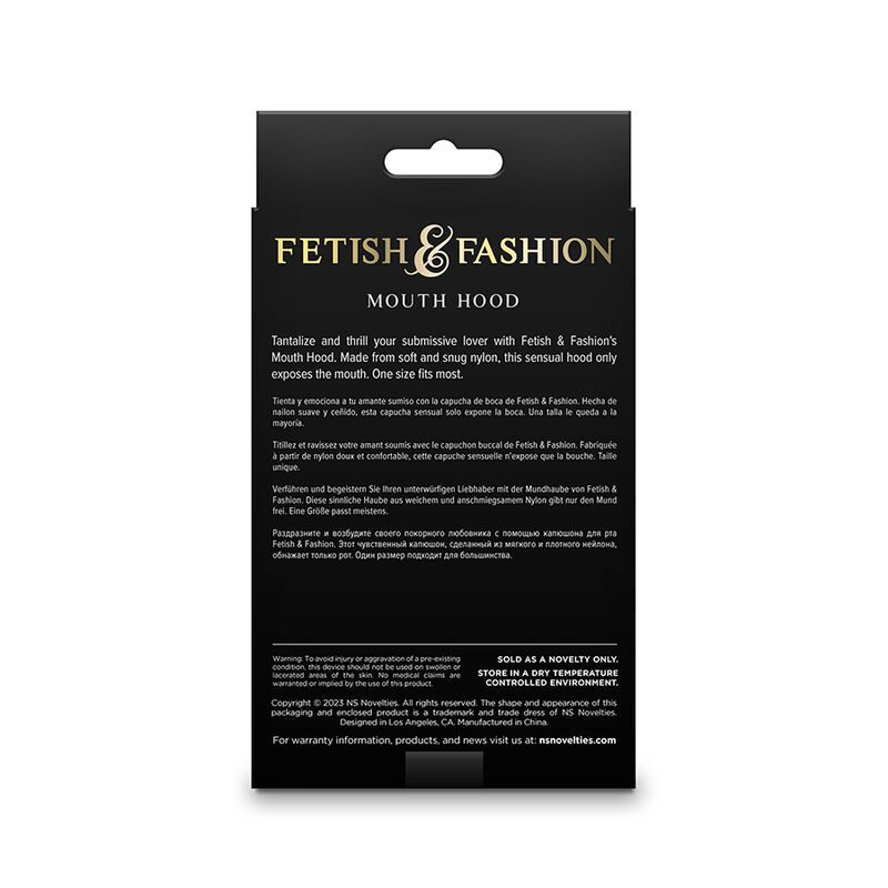 NS NOVELTIES - FETISH  FASHION CAPPUCCIO BOCCA NYLON BIANCO