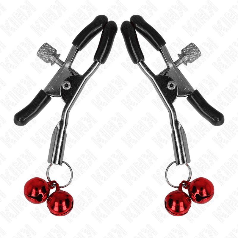 KINK - MORSETTO PER CAPEZZOLI DOPPIA CAMPANA ROSSO 6 CM