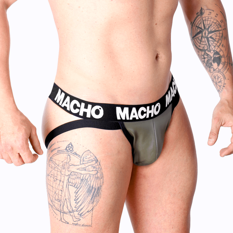 MACHO MX27GR JOCK GRAY BEIGE LEATHER S