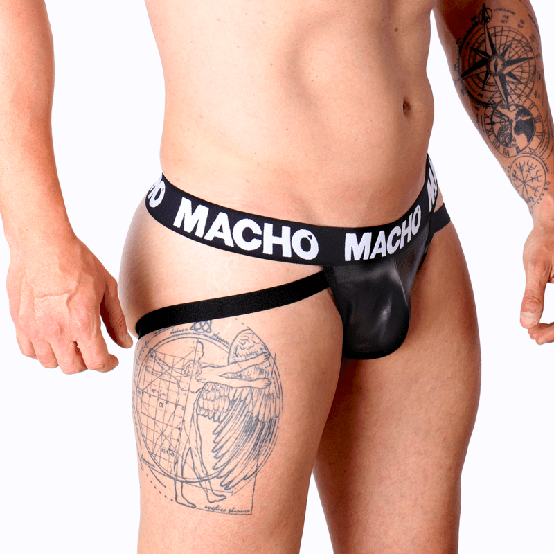 MACHO - MX25NC JOCK BLACK LEATHER  S