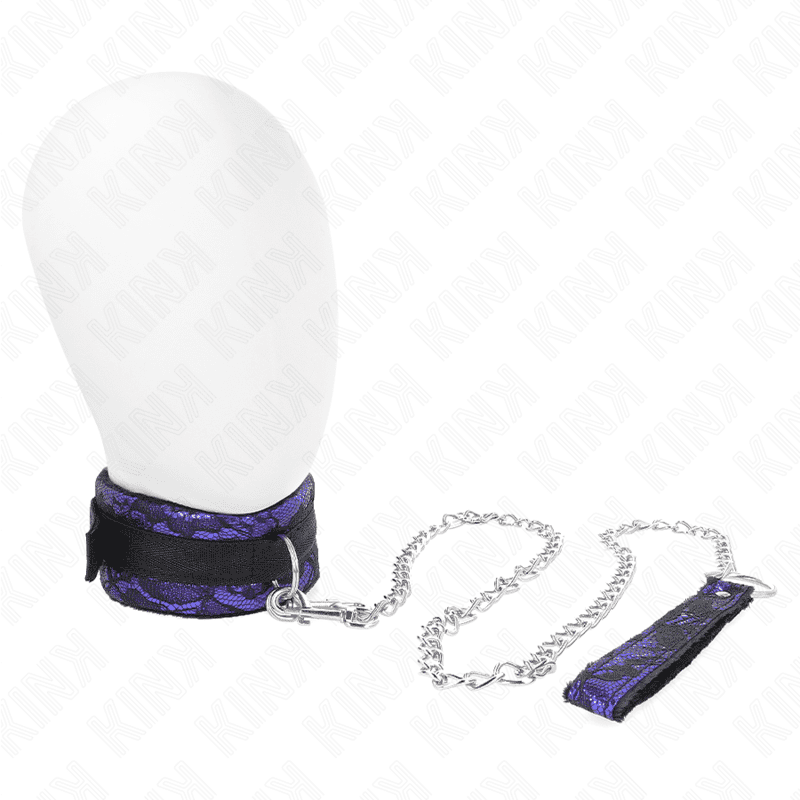 KINK - COLLANA CORTA IN PIZZO DI VELLUTO CON CINTURA 105 CM CON PROFILO IN NYLON 44 X 5,5 CM