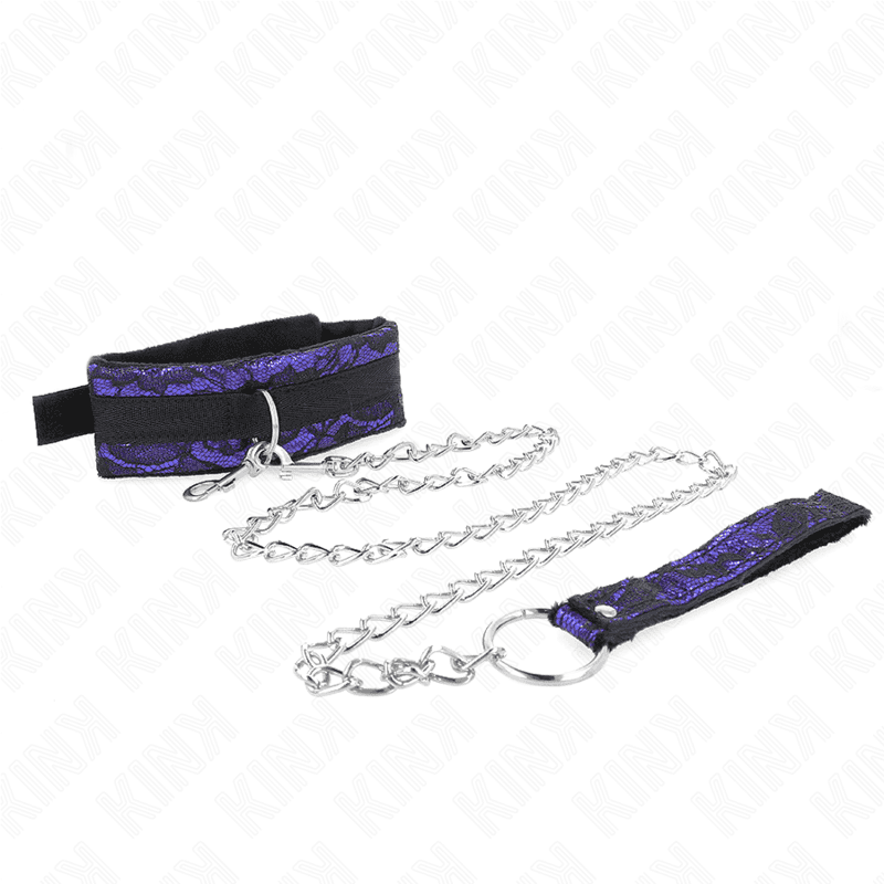 KINK - COLLANA CORTA IN PIZZO DI VELLUTO CON CINTURA 105 CM CON PROFILO IN NYLON 44 X 5,5 CM