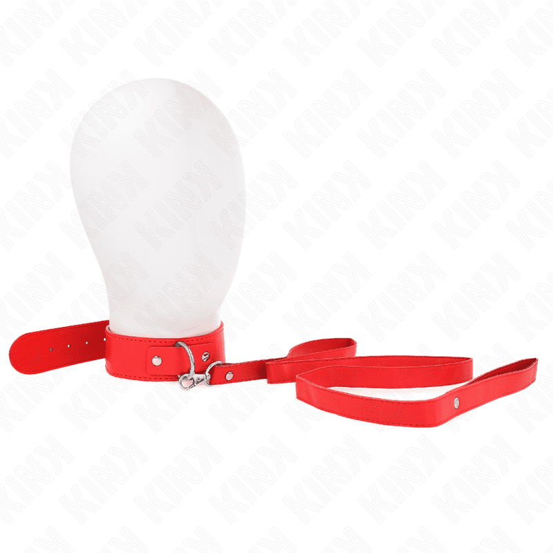KINK - COLLANA CON CINTURA 116 CM ROJO CINTURINO REGOLABILE 32-50 CM X 8 CM