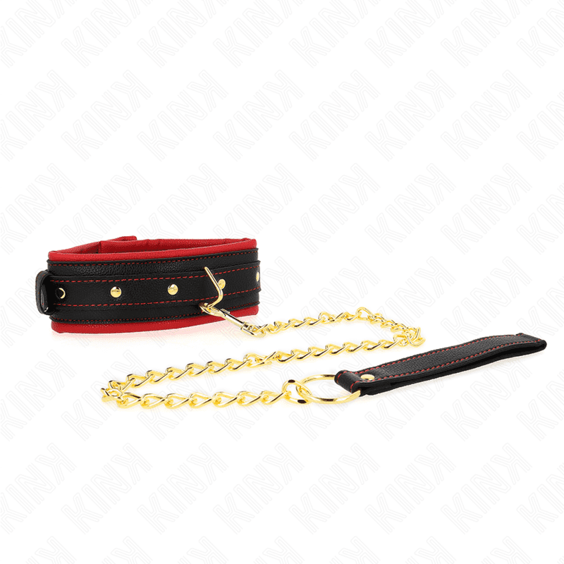 KINK - COLLARE CON GUINZAGLIO IN TESSUTO TINTO REGOLABILE 33-48 CM X 5,7 CM