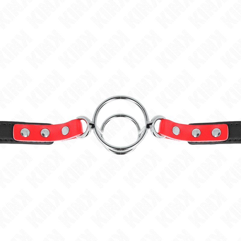 KINK - GAG CON O-RING MULTIPLI 4/4,8 CM ROSSO 38 X 56 CM
