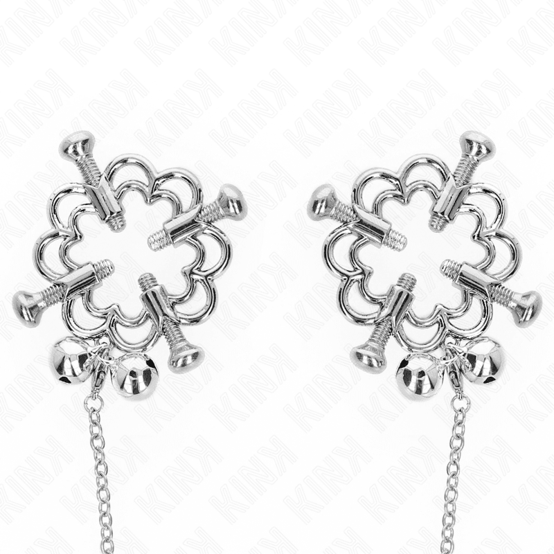 KINK - PINZE PER CAPEZZOLI A FIORE IN METALLO CON CATENA