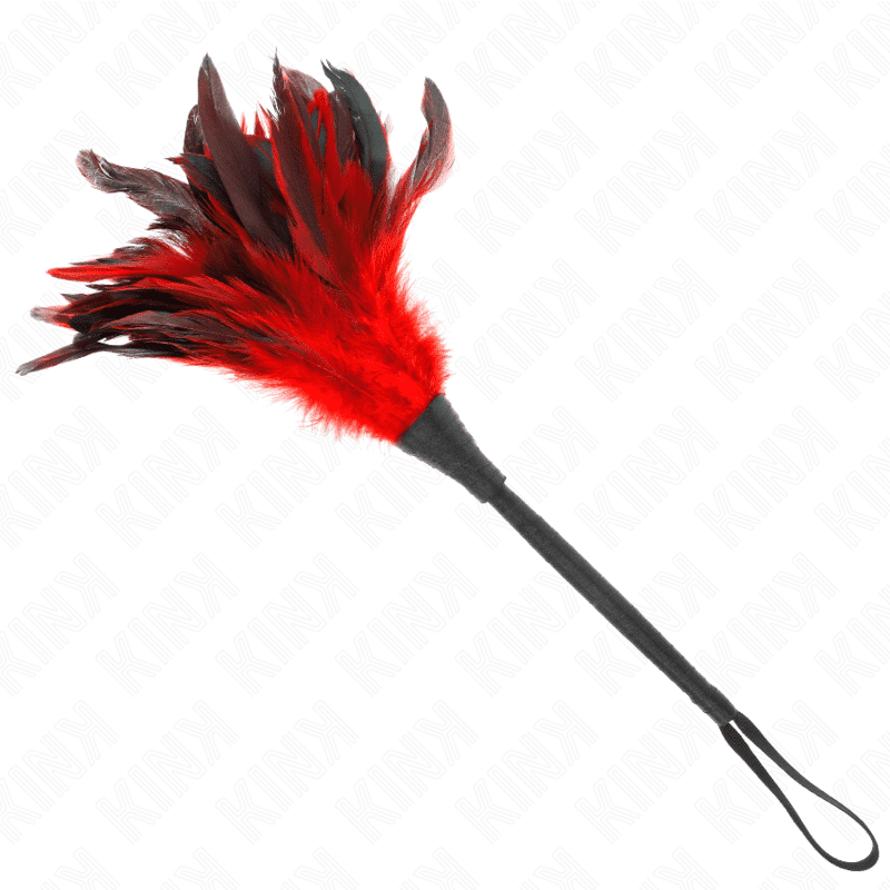 KINK - PIUME DI POLLO SOLLEGATO A FORMA DI CORNO ROSSO 36 CM