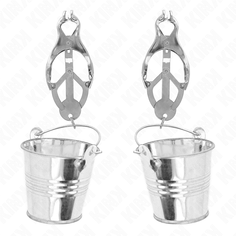 KINK - PINZE PER CAPEZZOLI TRIFOGLIO GIAPPONESE CON SECCHIELLI ARGENTO