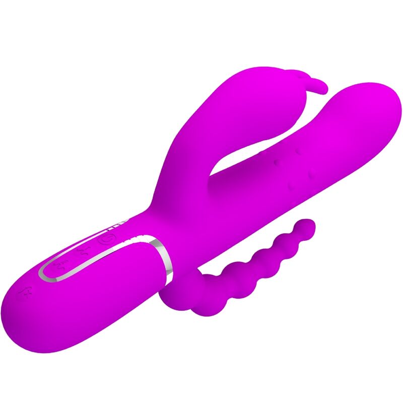 PRETTY LOVE - CAMMY VIBRATORE TRIPLO MULTIFUNZIONE 4 IN 1 ROSA
