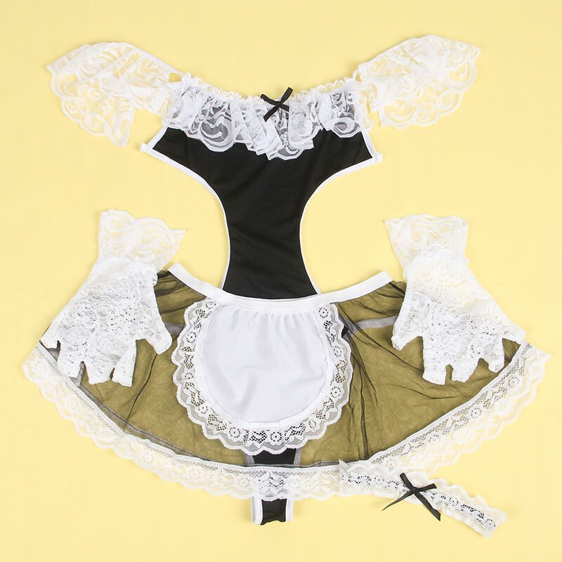SUBBLIME - 954307 COSTUME DA CAMERIERA SEXY NERO/BIANCO S/M - immagine 4