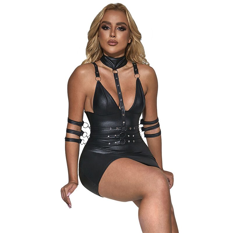 SUBBLIME - 954406 BODY BONDAGE IN PELLE NERO S/M