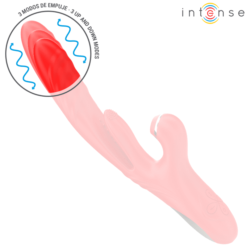 INTENSE - KAROL VIBRATORE MULTIFUNZIONE SPINTA  STIMOLAZIONE  ASPIRAZIONE ROSSO
