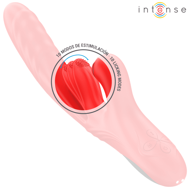 INTENSE - KAROL VIBRATORE MULTIFUNZIONE SPINTA  STIMOLAZIONE  ASPIRAZIONE ROSSO
