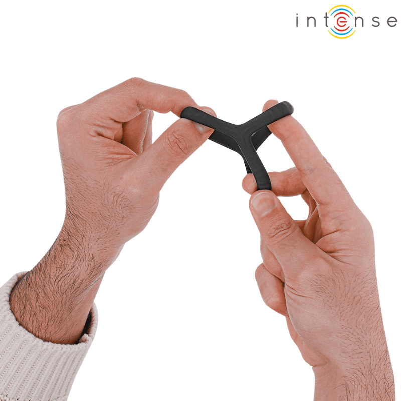 INTENSE - CARSON DOPPIO ANELLO PER PENE IN SILICONE MODELLO NERO 4