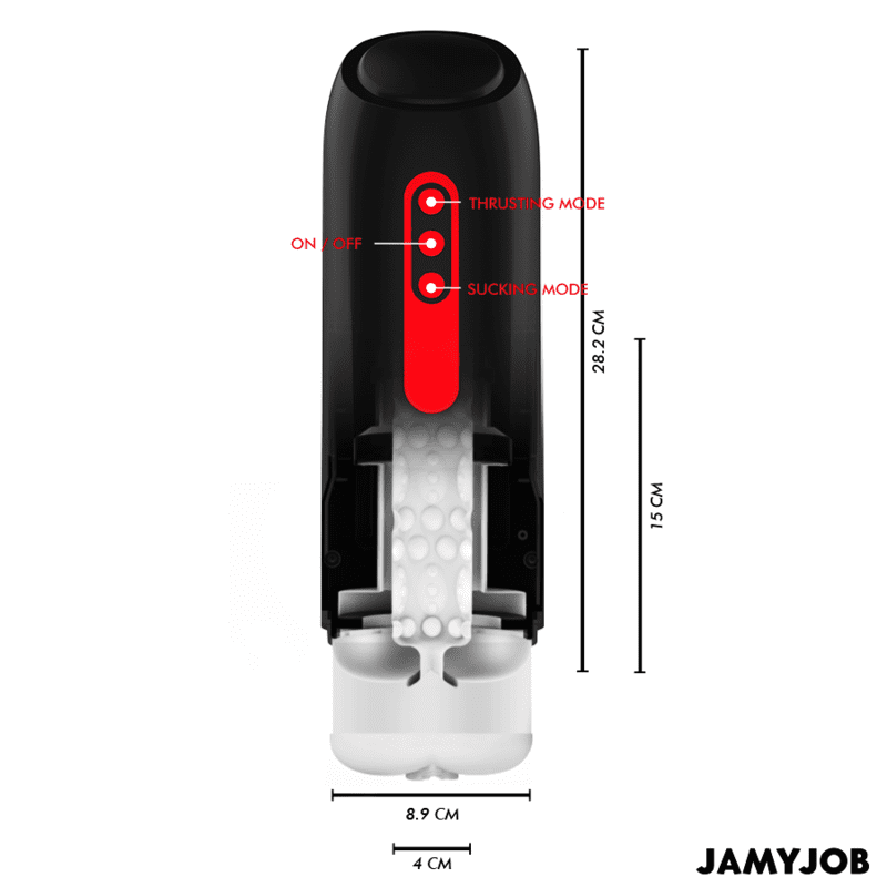 JAMYJOB - MASTURBATORE VAGINA AUTOMATICO PHANTOM 5 MODALITÀ DI ASPIRAZIONE E SPINTA