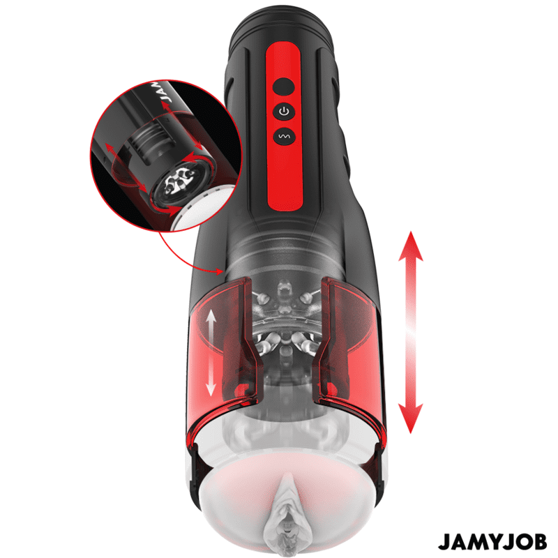 JAMYJOB - MASTURBATORE VAGINALE AUTOMATICO STORM 10 MODALITÀ DI ASPIRAZIONE E SPINTA
