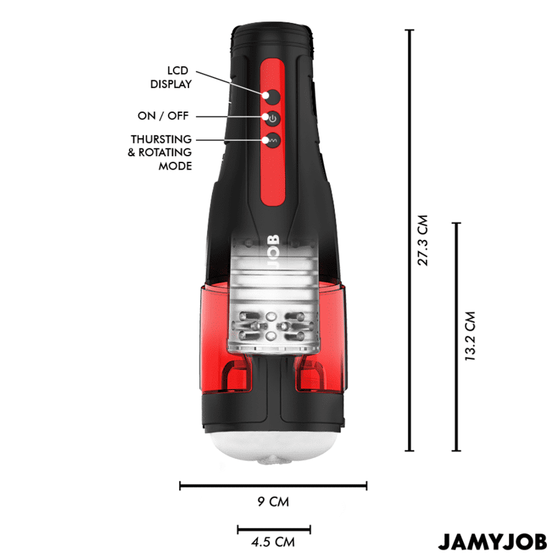 JAMYJOB - MASTURBATORE VAGINALE AUTOMATICO STORM 10 MODALITÀ DI ASPIRAZIONE E SPINTA