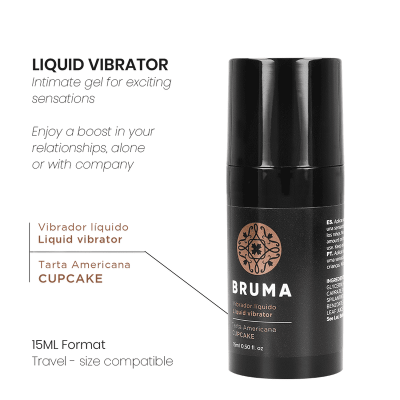 BRUMA - VIBRATORE LIQUIDO ULTRA SCORREVOLE CUPCAKE 15 ML