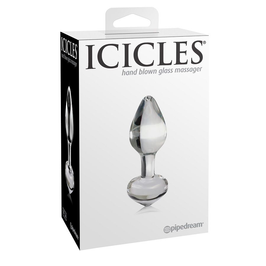 MASSAGGIATORE IN VETRO SOFFIATO ICICLES NUMERO 44 CHIARO