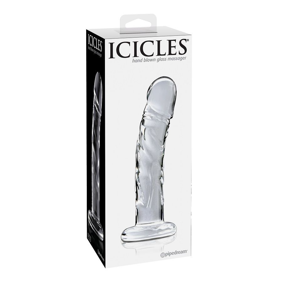 MASSAGGIATORE IN VETRO SOFFIATO A MANO ICICLES N. 62