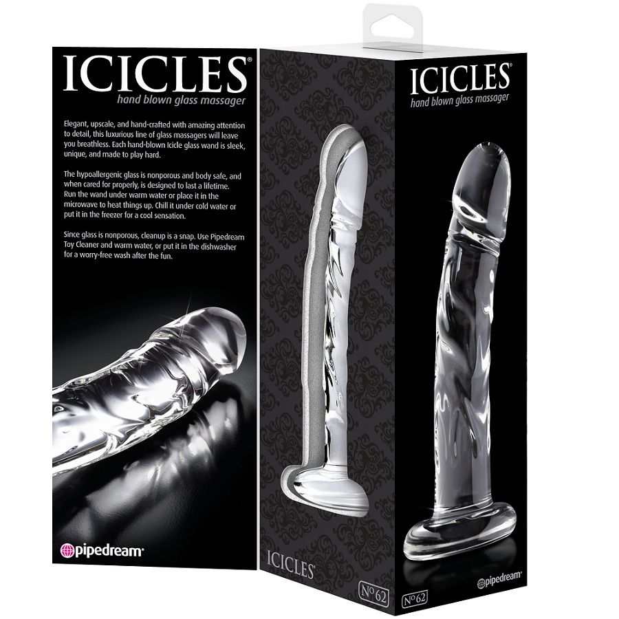 MASSAGGIATORE IN VETRO SOFFIATO A MANO ICICLES N. 62