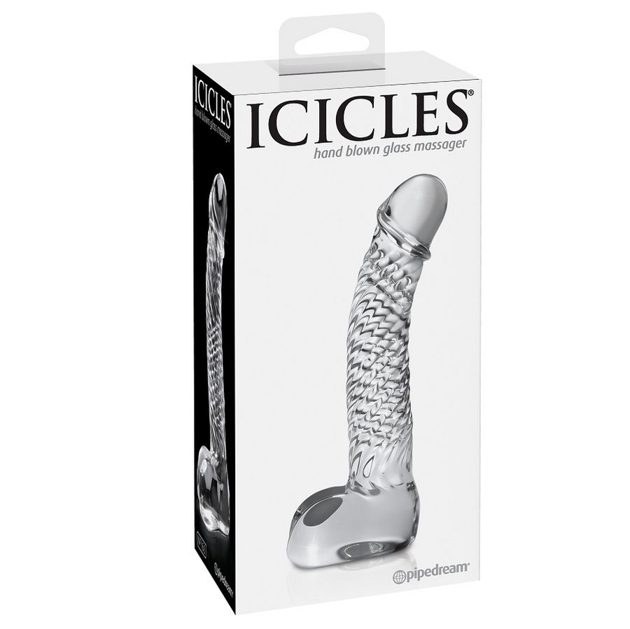 MASSAGGIATORE IN VETRO SOFFIATO A MANO ICICLES NUMERO 61
