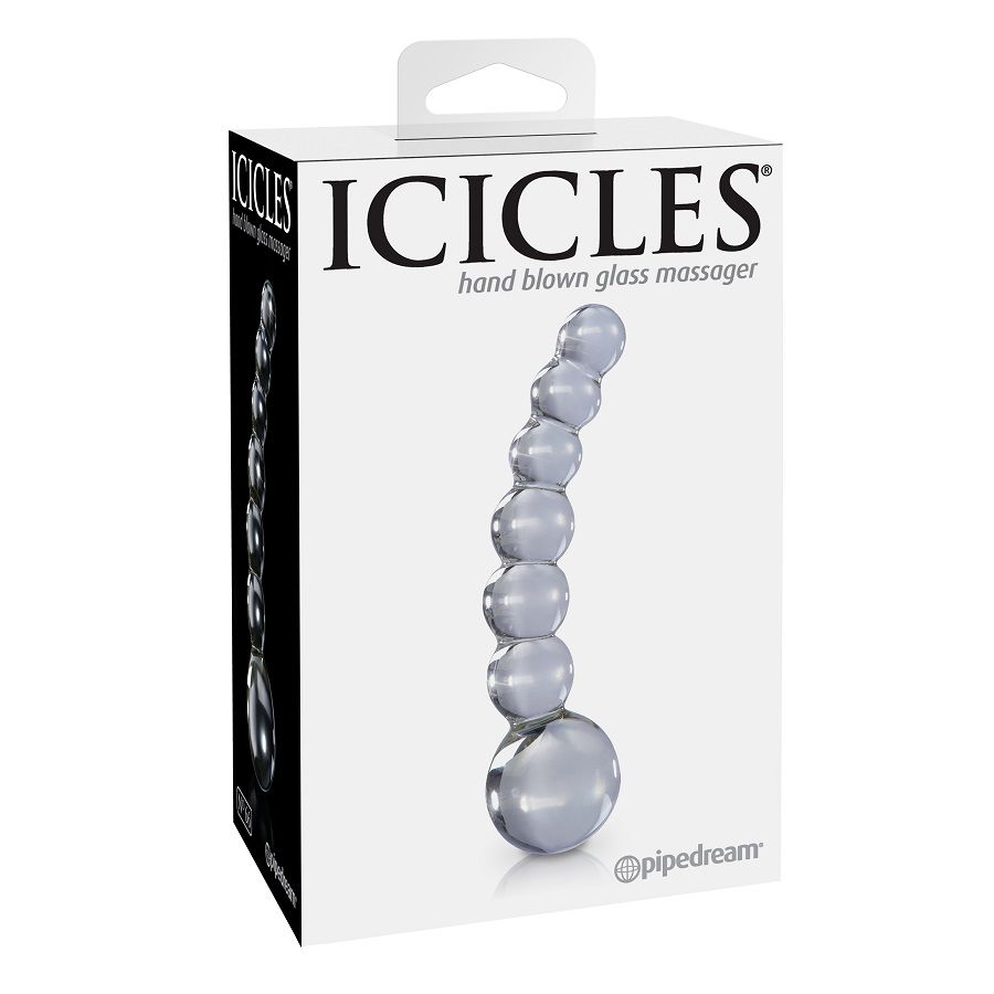 MASSAGGIATORE IN VETRO SOFFIATO A MANO NUMERO 66 ICICLES