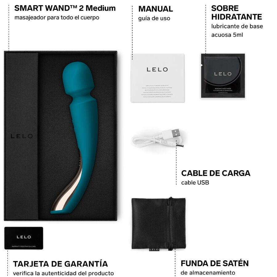 MASSAGGIATORE LELO SMART WAND 2 MEDIUM OCEAN BLUE