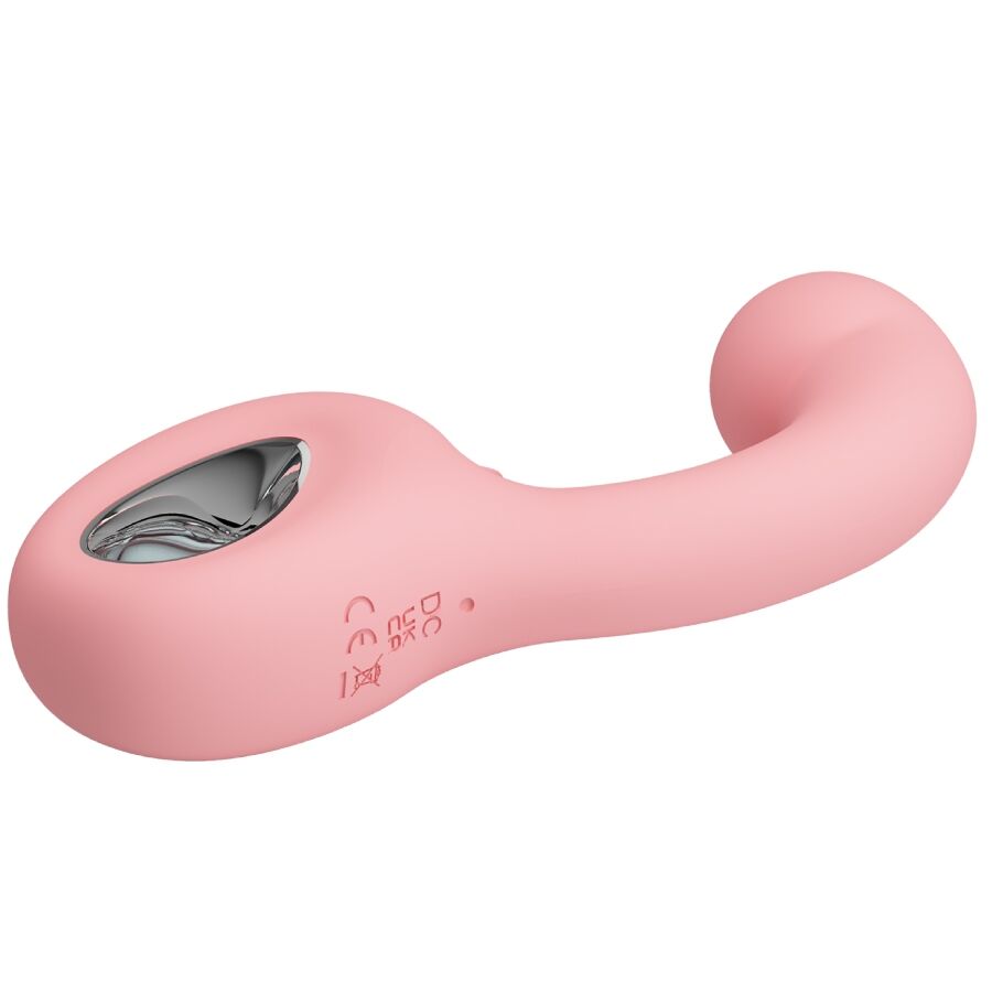 PRETTY LOVE - ERYNNYES VIBRATORE PUNTO G + STIMOLATORE CLITORIDEO 10 VIBRAZIONI ROSA