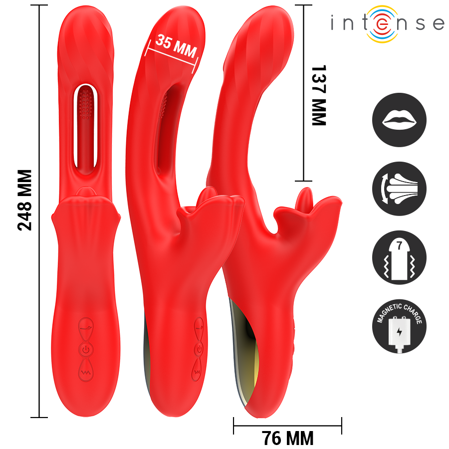 img_206345_43de3f05f290d5fcd799e05e861d793b_1.png INTENSE - JESSICA VIBRATORE MULTIFUNZIONE STIMOLAZIONE CLITORIDE 24,8 CM ROSSO