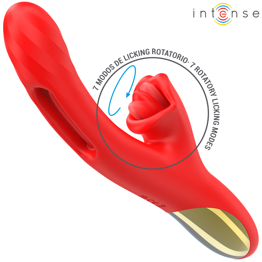 img_206346_31889d5caf3d314a25ab32b75043b2e5_1.png INTENSE - JESSICA VIBRATORE MULTIFUNZIONE STIMOLAZIONE CLITORIDE 24,8 CM ROSSO