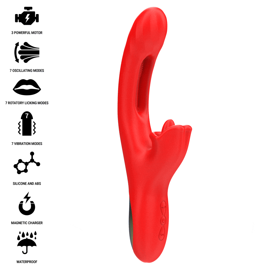 img_206453_002f05445999497b608fedf2c611dcb0_1.gif INTENSE - JESSICA VIBRATORE MULTIFUNZIONE STIMOLAZIONE CLITORIDE 24,8 CM ROSSO