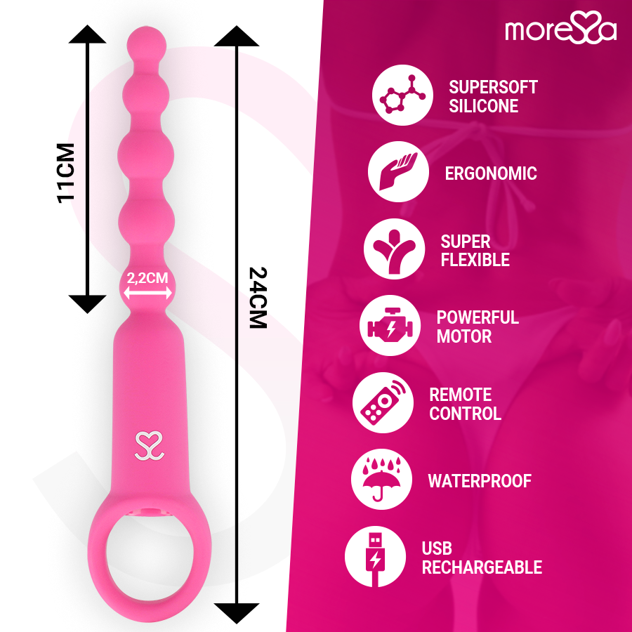 img_213201_ac16472044e69e45a8e5c9ad8ddc5265_1.png VIBRATORE TELECOMANDATO MORESSA RONIE ANAL PLEASURE - ROSA