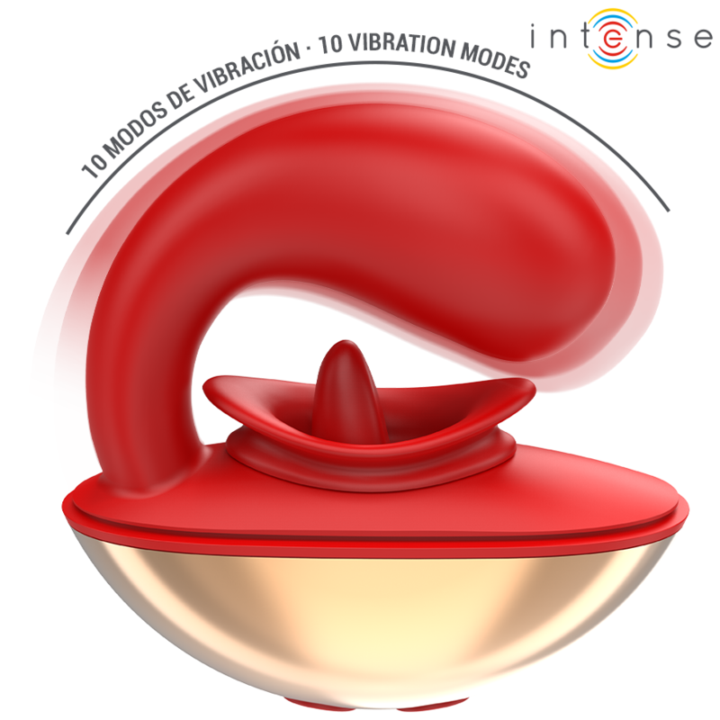 img_213959_a5292f0d8fe8e0f7e6ebf7e41bfb9539_1.png INTENSE - VIBRATORE E STIMOLATORE MARIAH A FORMA DI U 10 VIBRAZIONI ROSSO