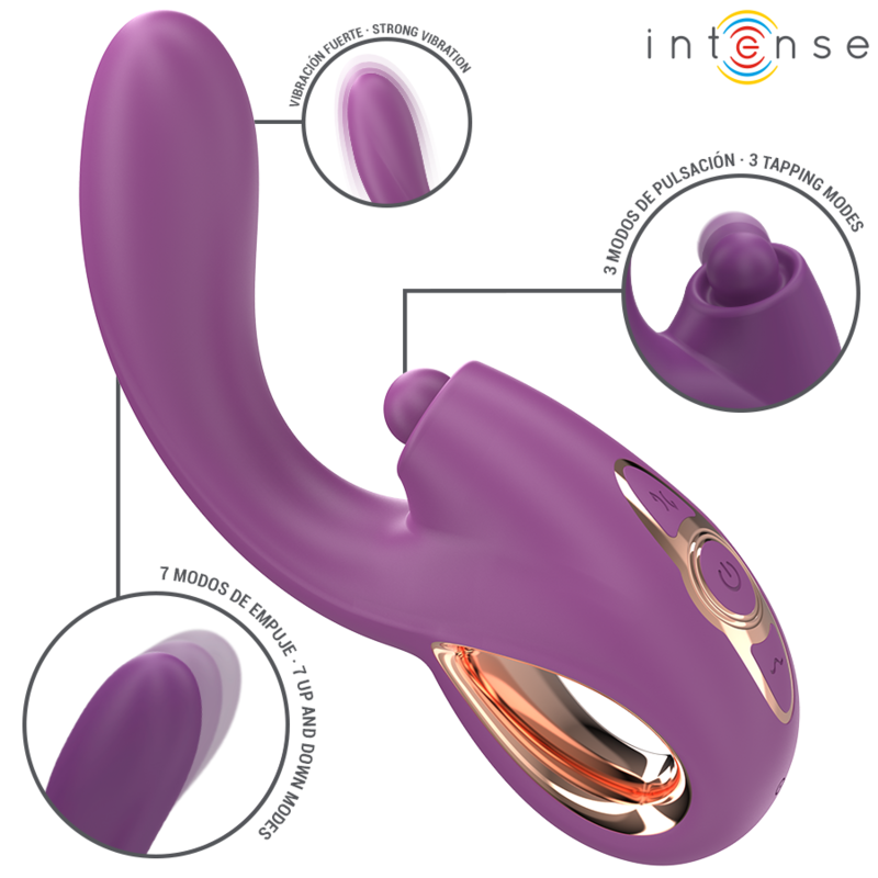 img_213972_cce3b85aa87fddefb222e3cda58437de_1.png INTENSE - LALI VIBRATORE MULTIFUNZIONE PUNTO G TAPPING THRUST VIBRATION VIOLA