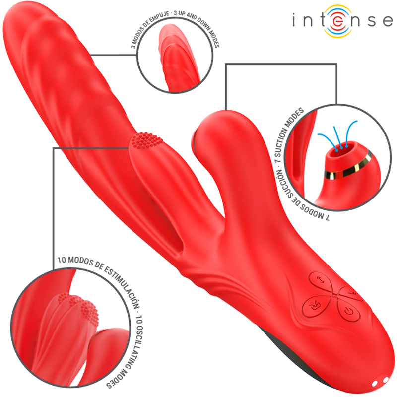 img_213982_05f489a8b6d112b550f64af739945238_1.png INTENSE - KAROL VIBRATORE MULTIFUNZIONE SPINTA E STIMOLAZIONE E ONDE STIMOLANTI ROSSO