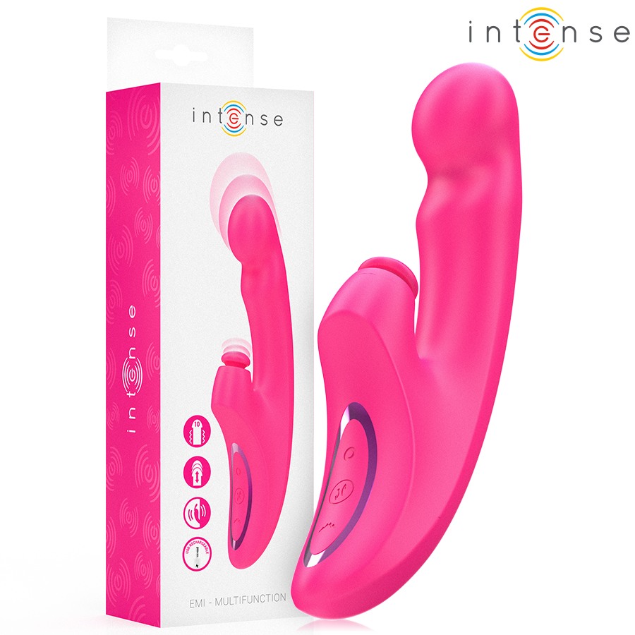 img_214006_3b079de24d09e1d33fca26b172873474_1.png INTENSE - VIBRATORE EMI 13,5 CM MULTIFUNZIONE 3 IN 1 10 VIBRAZIONI ROSA