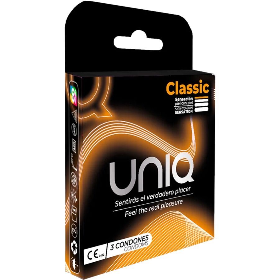 PRESERVATIVO SENZA LATTICE UNIQ CLASSIC 3 UNITÀ