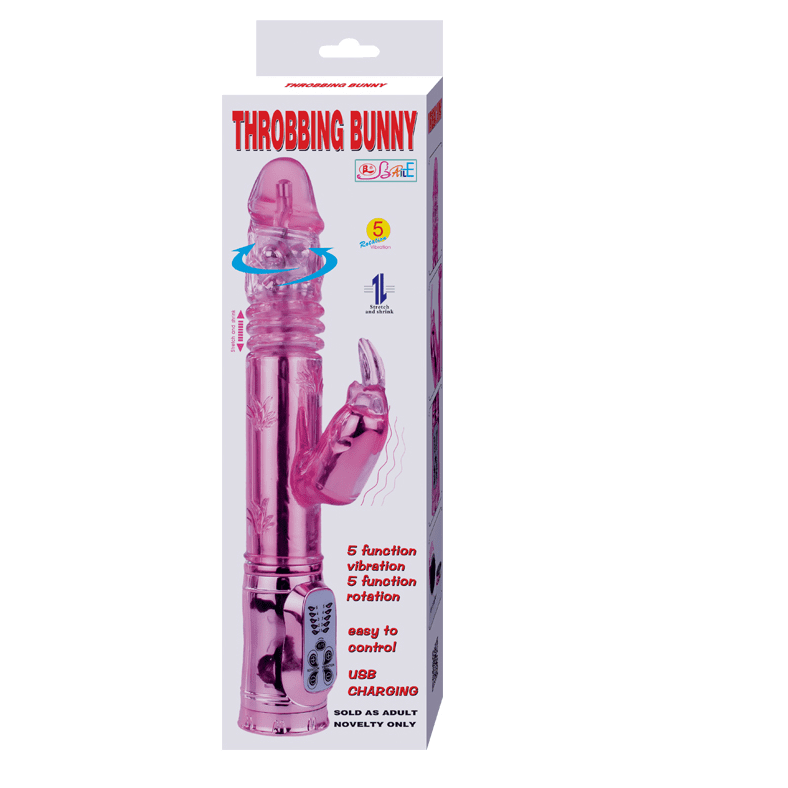 VIBRATORE ROTANTE THROBBING BUNNY - ROSA