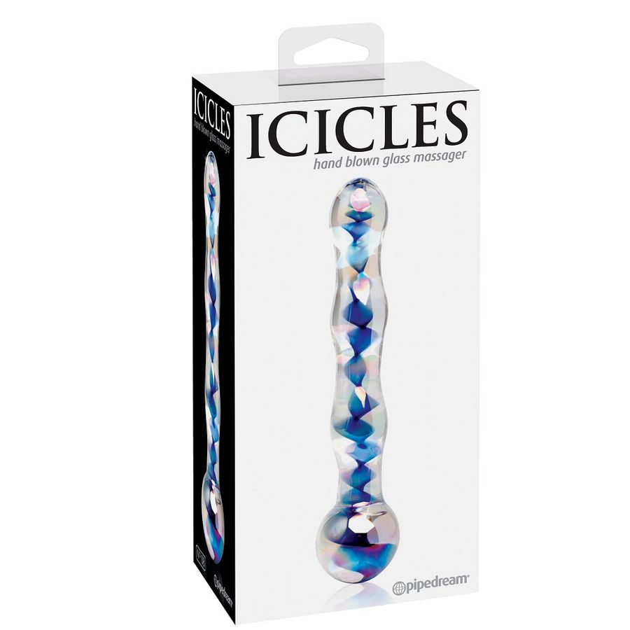 MASSAGGIATORE IN VETRO SOFFIATO A MANO N. 8 ICICLES