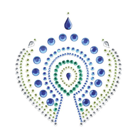 DECORAZIONI INGIOIELLATE PER IL CORPO FLAMBOYANT BLU E VERDE