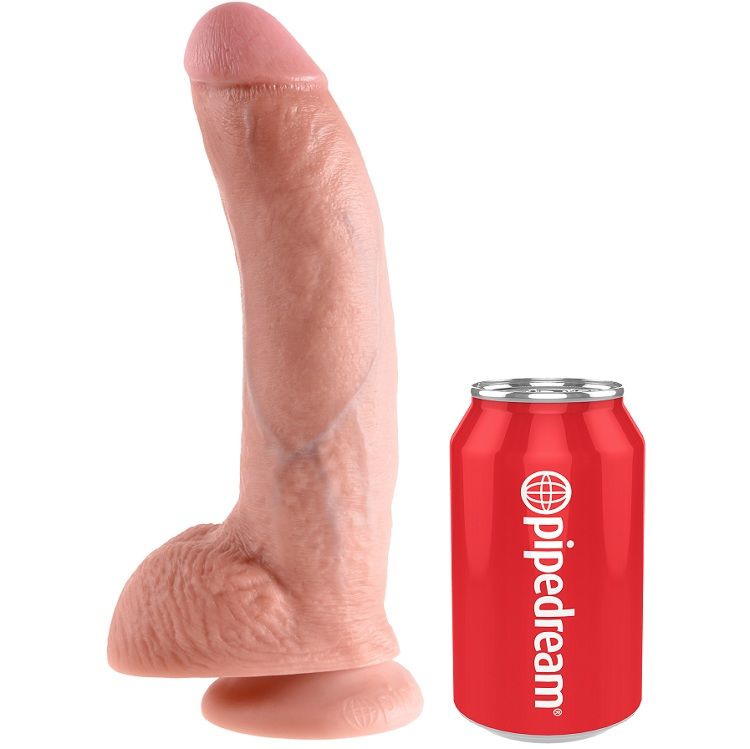 KING COCK 9 "PENE COLOR CARNE CON PALLINE 22,9 CM