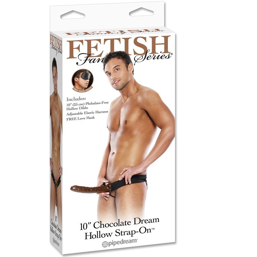 IMBRACATURA REGOLABILE CON DILDO 22 CM FETISH FANTASY - MARRONE